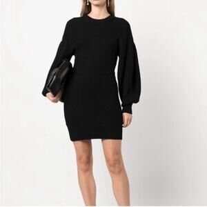 STAUD Marylebone sweater dress black sz